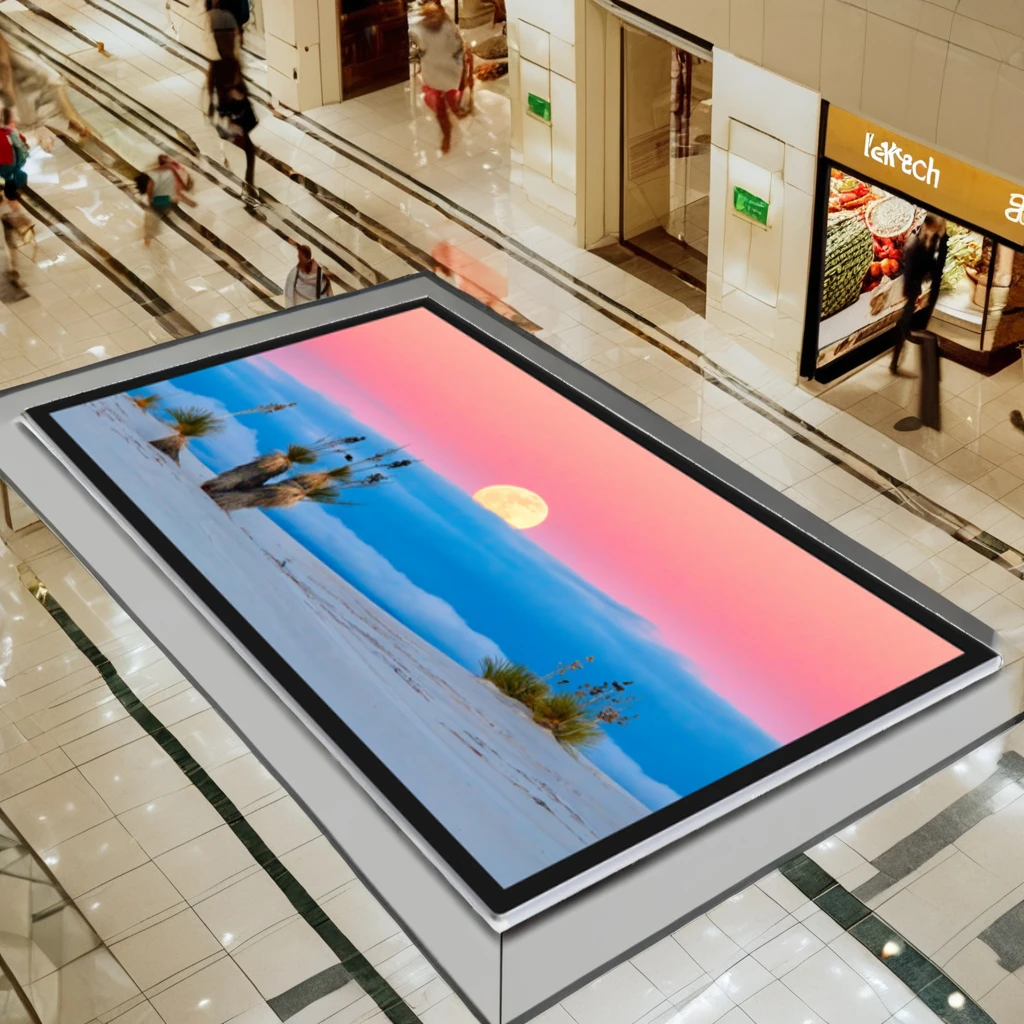 65 Inch Wall Mounted Silver Touch Screen Advertisement LCD Digital Signage Player Advertising Display Screen