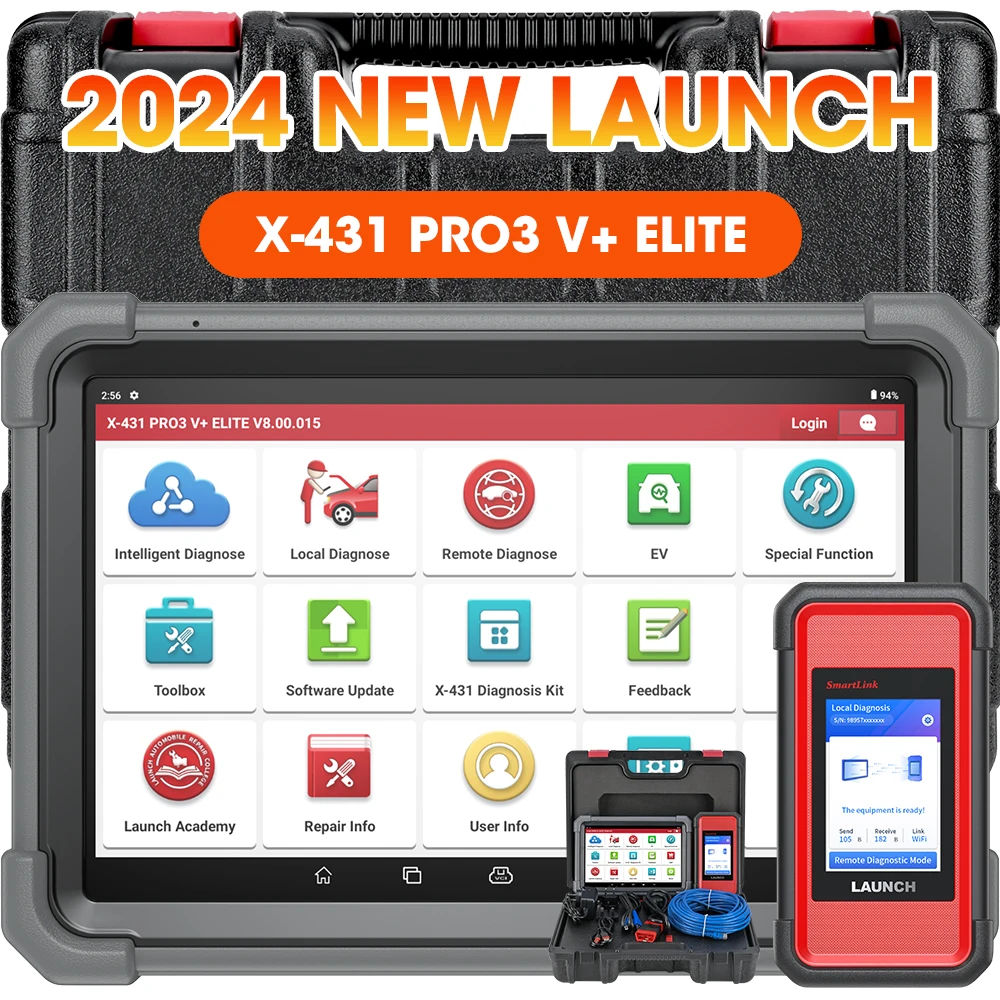 Professional Grade LAUNCH x-431 pro3 V+ ELITE smartlink c X431 PRO3S+ vplus Heavy Duty Truck Diagnostic Tool Scanner for Cars