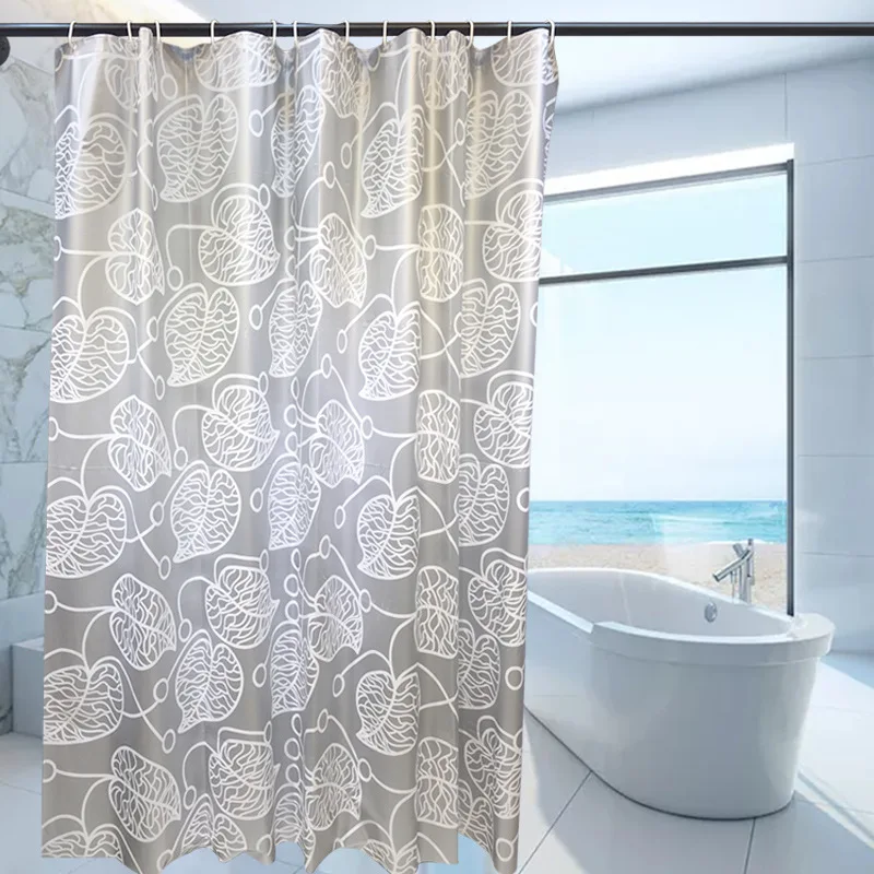  Fast Dispatch Modern Style Mildew Resistant Custom Brand Logo Jacquard Design PEVA Wholesale 3D Bathroom Shower Curtain