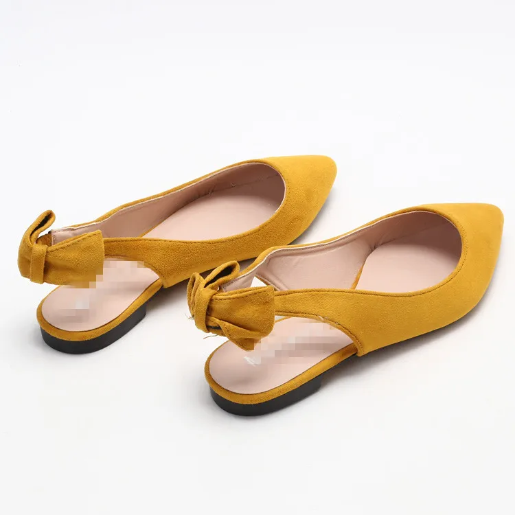 New design ladies fancy OEM pointed toe slingback flats comfortable pump shoes