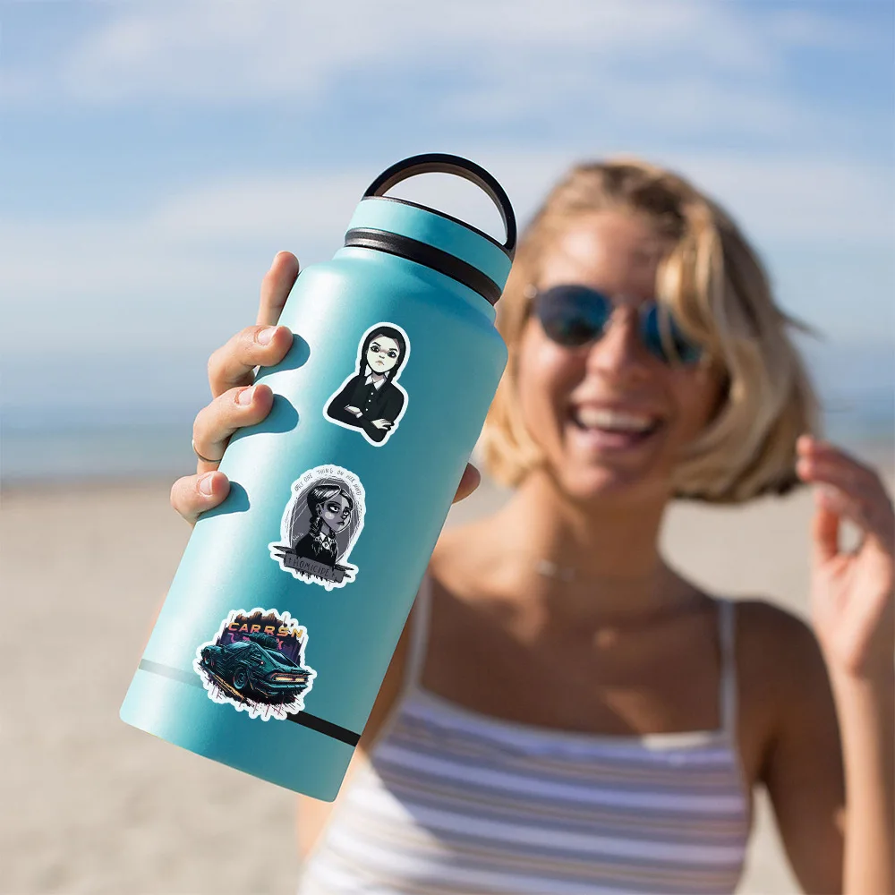 (HOT )Mixed 50Pcs wednesday adams stickers Cartoon Graffiti For Suitcase Laptop Skateboard Water Cup decoration