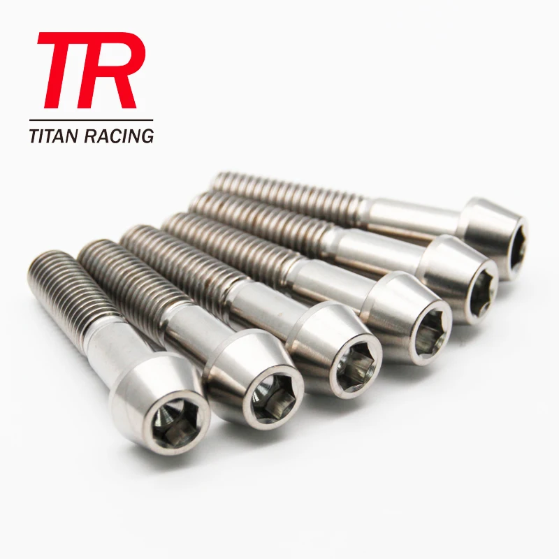 DIN 912 Tapered Head M5 M6 M8 M10 Bicycle Disc Brake Rotor Titanium Bicycle Brake Bolts