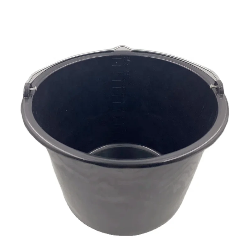 Cheap construction building garden cement plastic bucket barrels strong plastic cement bucket with metal handle