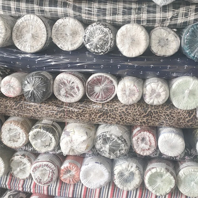 China Low Price 100%Viscose Rayon Stock Lot Fabric Print For Shirts