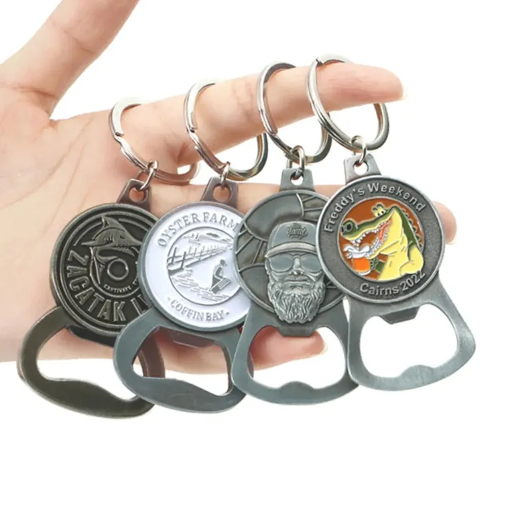 New Product Wholesale Price Souvenir Custom Design Epoxy Foil Rubber Customized Printing Wine Beer Bottle Opener Fridge Magnet