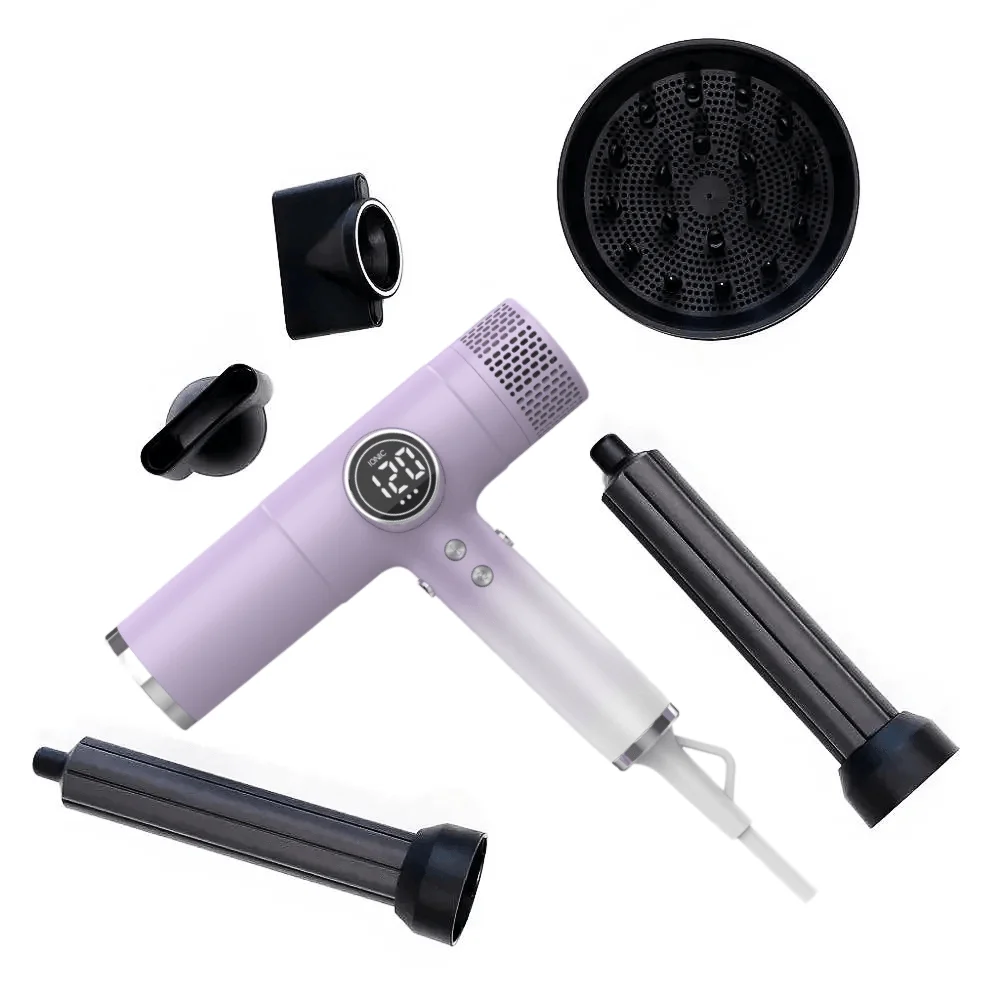 110000 rpm professional commercial blow dryer air wrap hair styler multistyler high speed air hair dryer with digital display