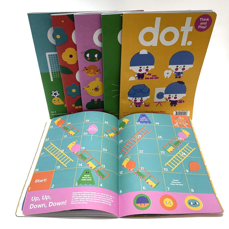 Custom Self Publishing Services children activity book Kids sewing saddle stitching magazine book printing