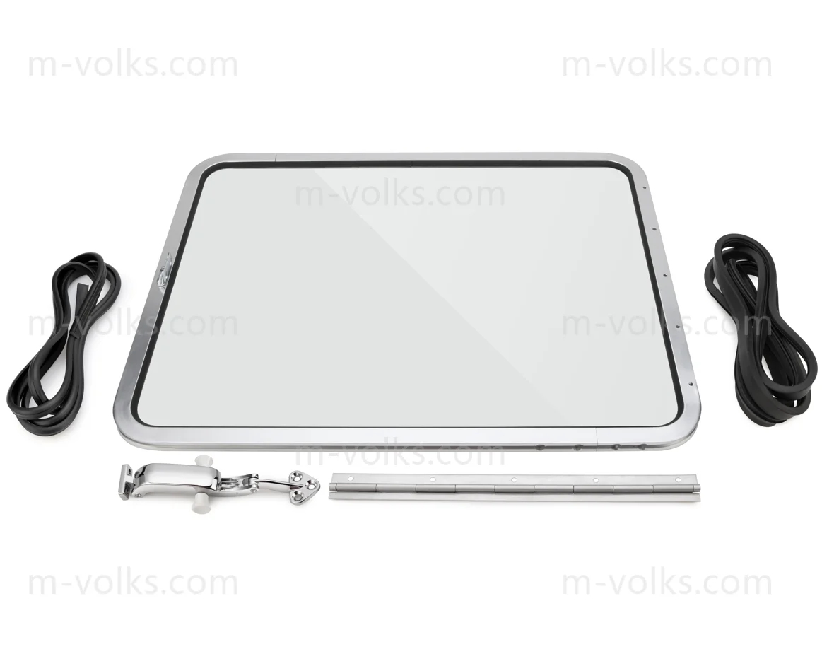 Side Pop Out Window Complete Kit Compatible with VW Type 2 Bus Split Screen 1950-1967 Aluminum in Anodized