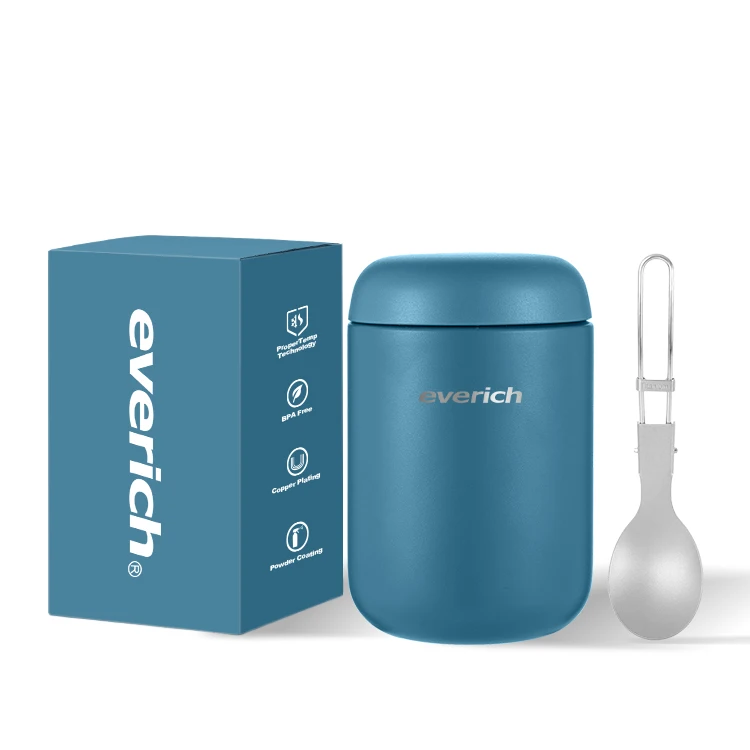 Everich Новый 9oz 12oz Пользовательский логотип oem odm образец доступен для детей вакуумная Изолированная пищевая банка из нержавеющей стали