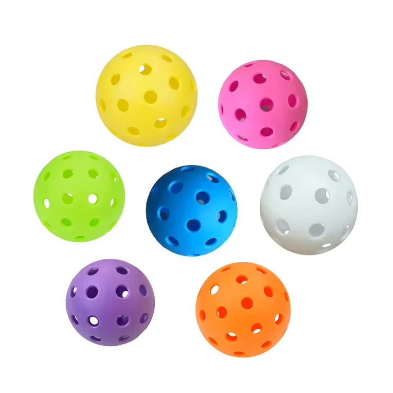 Custom 26-Hole Professional Competition Outdoor Pickleballs USAPA Certified Plastic PE Material for Adults Children Indoor Usage