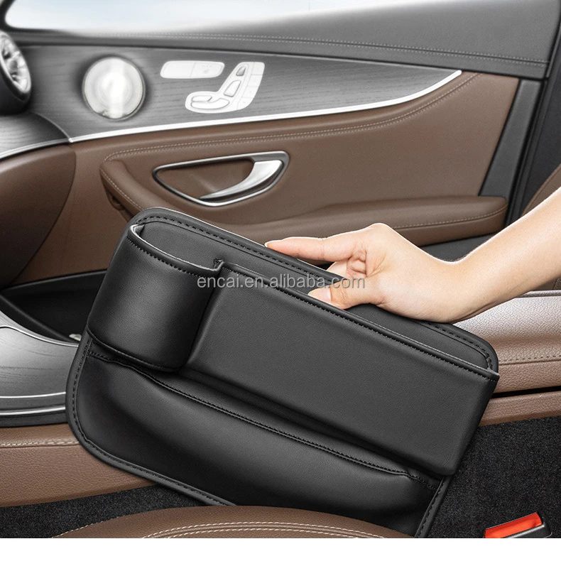 Universal Fit Car Seat Gap Filler Storage Organizer Premium Faux Leather Front Seats Adjustable Gap Filler Car Seat Storage Box