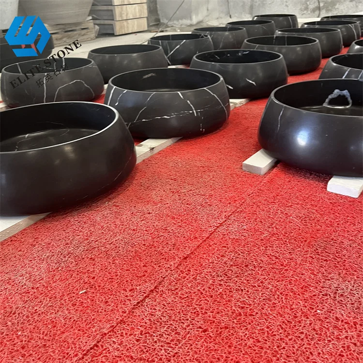 Black Marble Stone Sink Hand Wash Basin