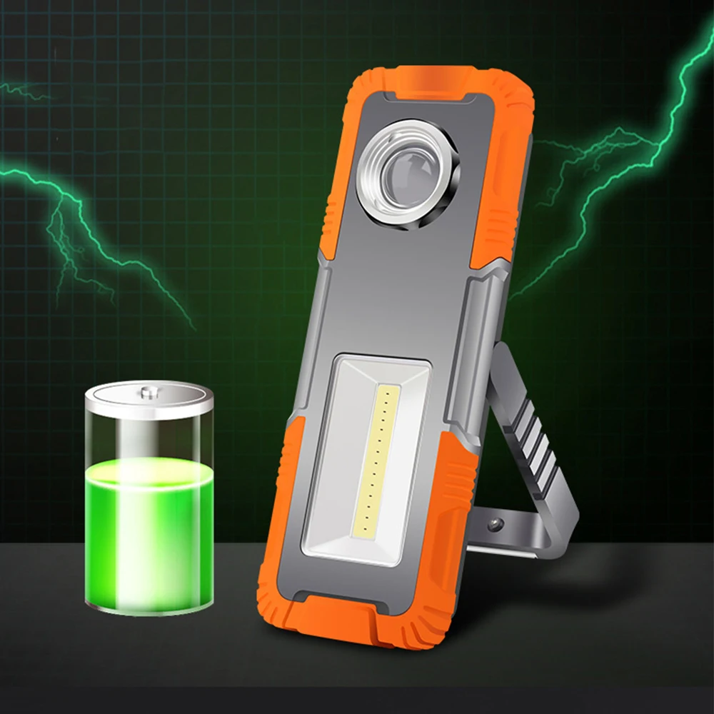 3AAA Multipurpose Lighting Led Work Lamp with Bracket, COB + XPE Strong Magnetic Car Maintenance Lamp