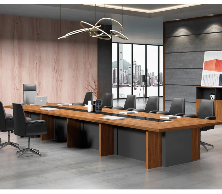 Conference Table Big Boardroom Modern Person Fancy Office Industrial Design Oval Shape 10 XINDA Top Cheap Clover Metal Staff Leg