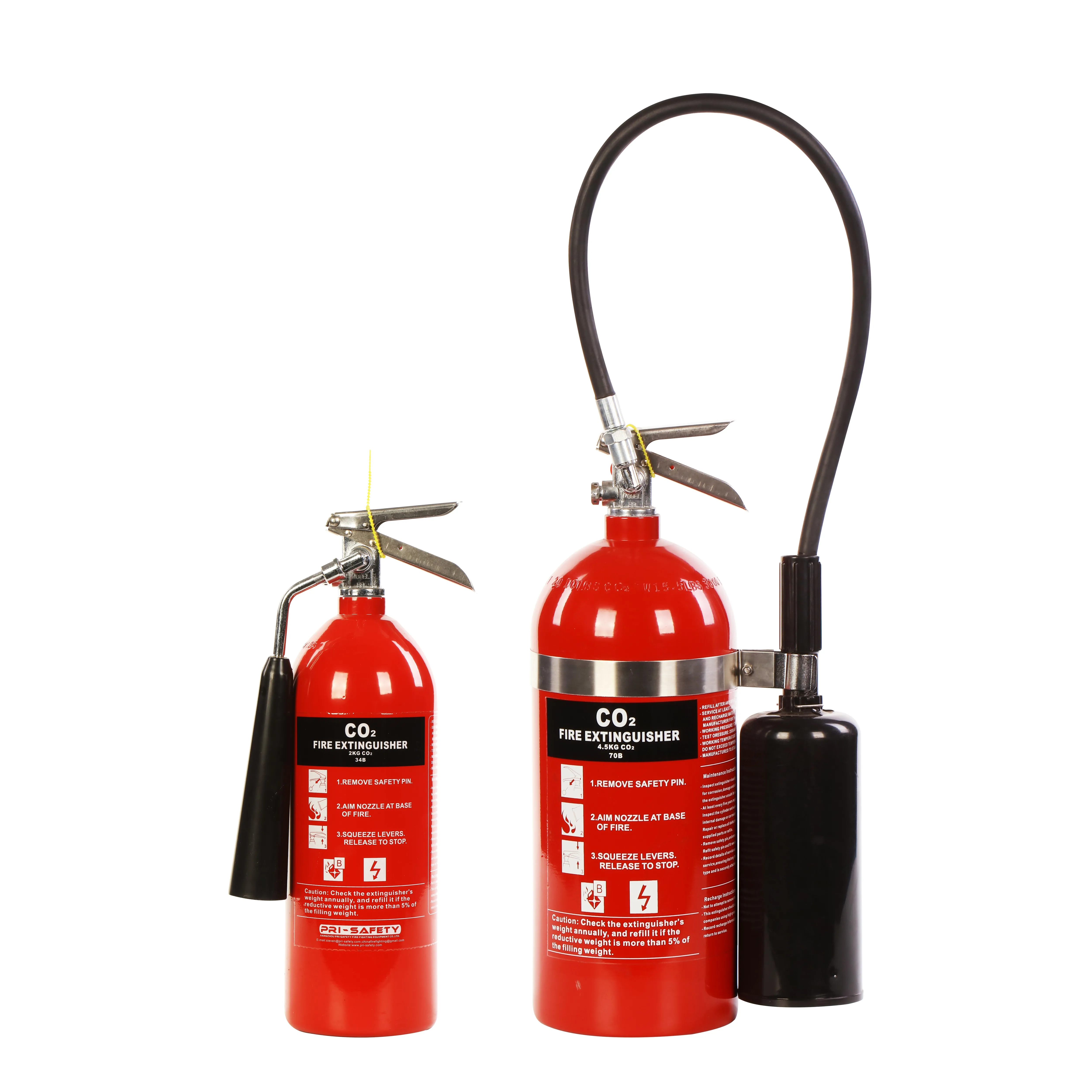 5lb 10lb 15lbs 20lbs Aluminum alloy CO2 Fire Extinguisher with DOT Approval America style CO2 Fire extinguisher Extintor de CO2