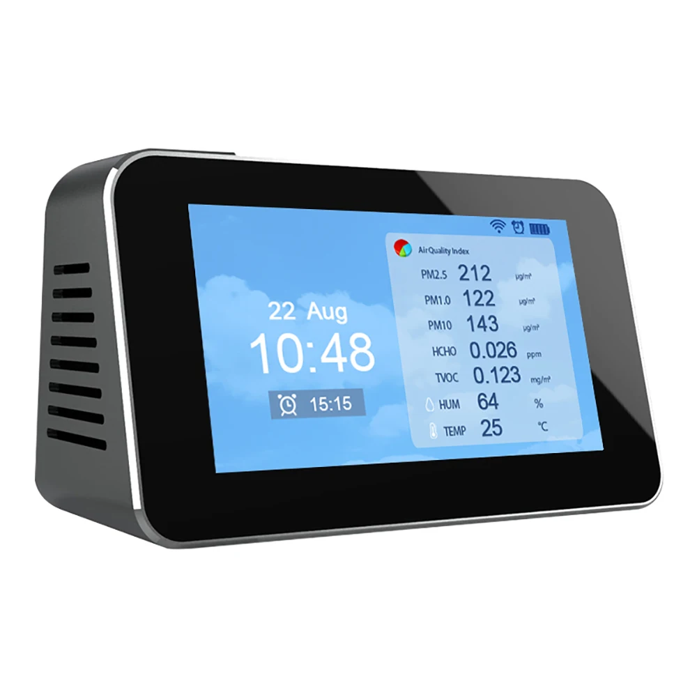  Wifi умное приложение для контроля качества воздуха Tuya PM2.5/HCHO лазерного пылезащитных частиц электрохимический датчик
