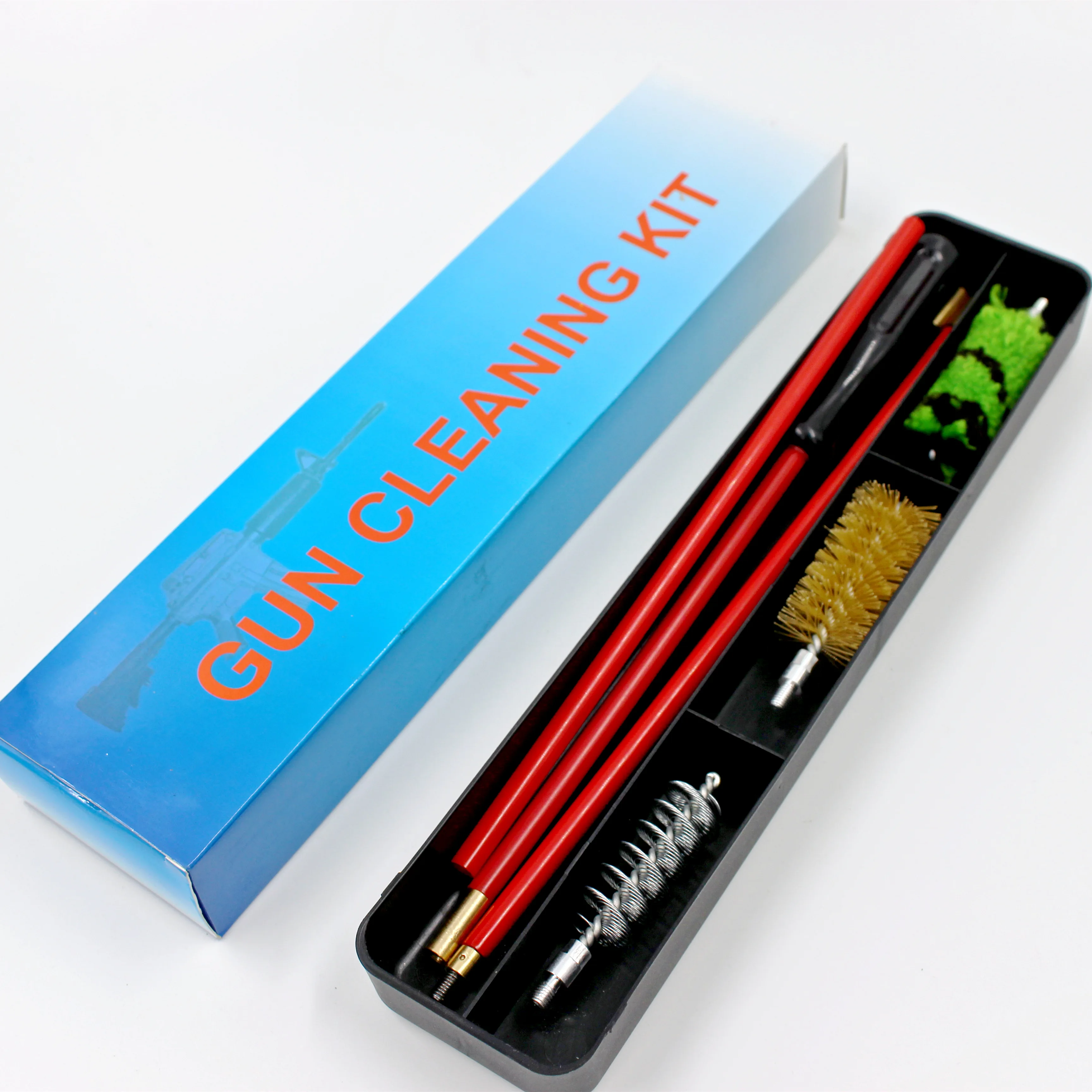 Gun Cleaning Kit 12 Gauge 20 Gauge Clean Brush Tools with Long Rod Hard Nylon Brush Coiled Stainless Steel Bore Brush