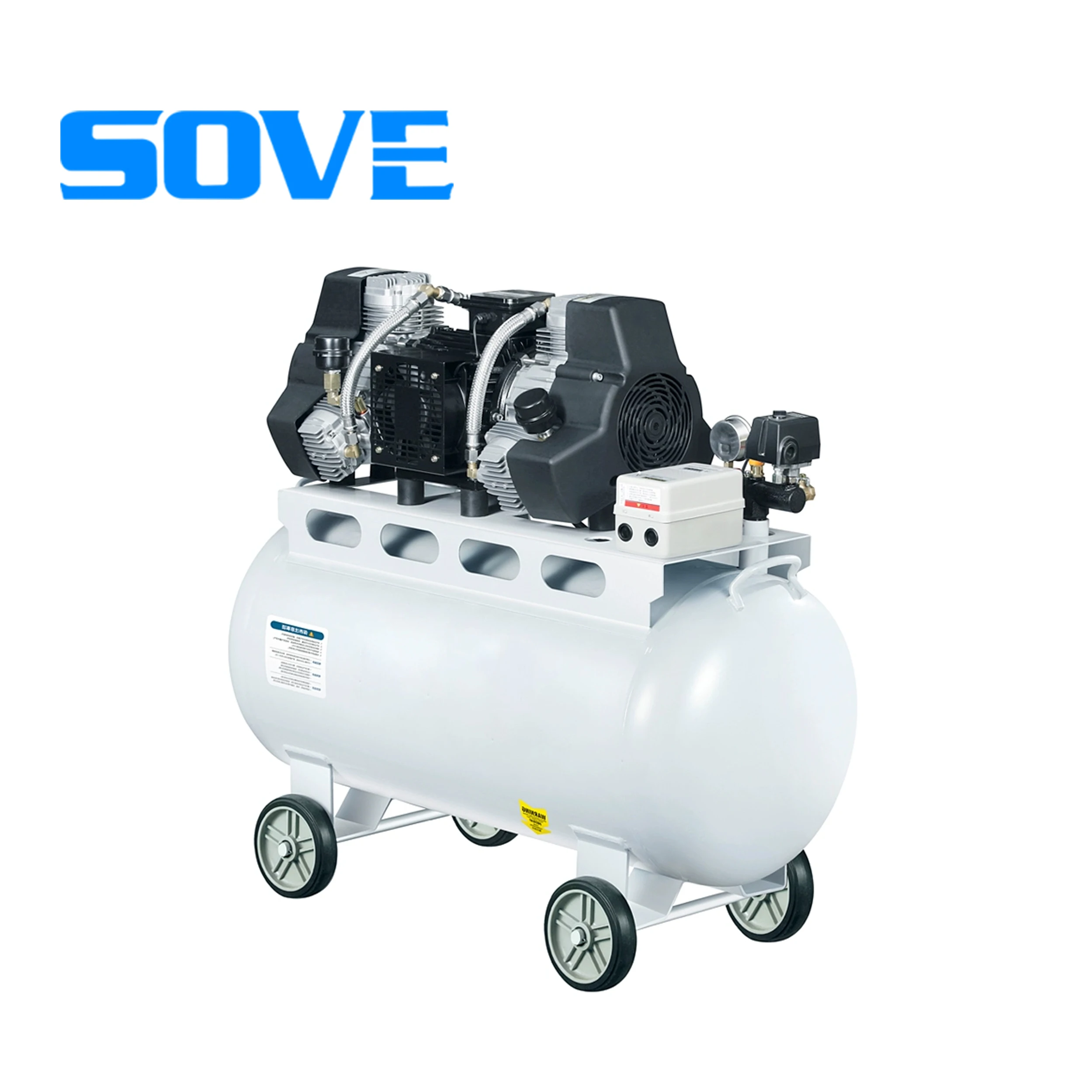Air compressor industrial grade large 380V new energy vehicle oil-free air compressor silent high pressure air pump