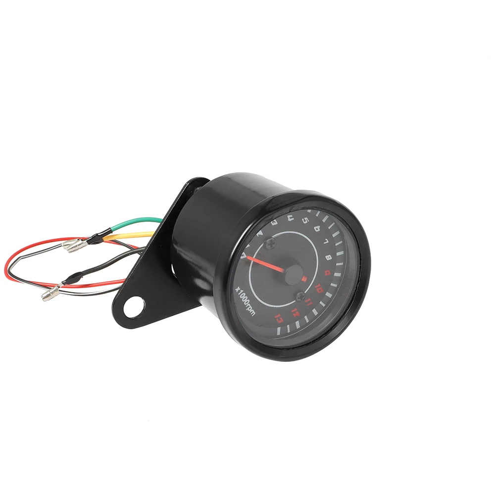 DC 12V Universal Motorcycle Tachometer Electronic Tach Meter Speedometer Gauge LED Backlight 13000 RPM