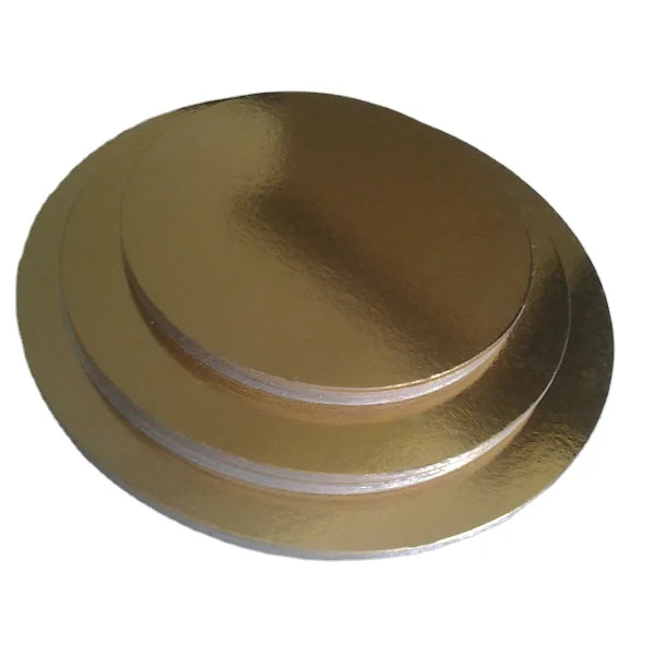 Sells by Weight Cake Boards Gold Surface Cake Base Standard Price 3mm thickness with PET laminated Golden Boards