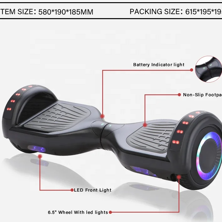 Cheapest 6.5 inch hoverboard UL-2272 tested self balancing scooter 2 power wheel Europe country free shipping