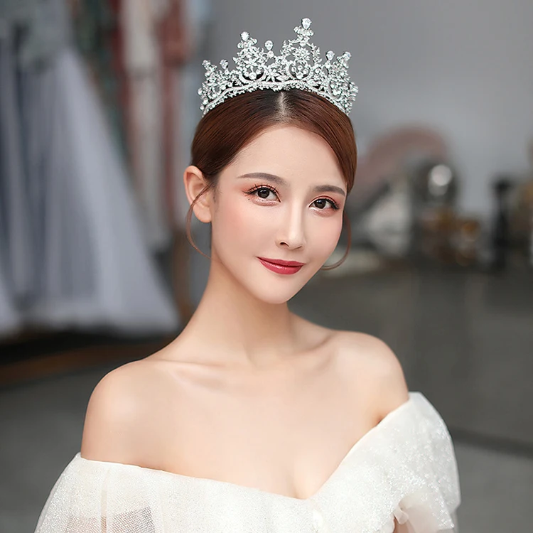 Wholesale Princess HG1272 new design full zircon luxury bridal tiaras and crowns wedding