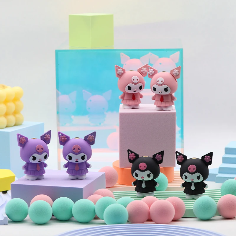 Зажигалка Kuromi 3D с мультяшной куклой газовая зажигалка открытым пламенем заправка сигарет новые зажигалки