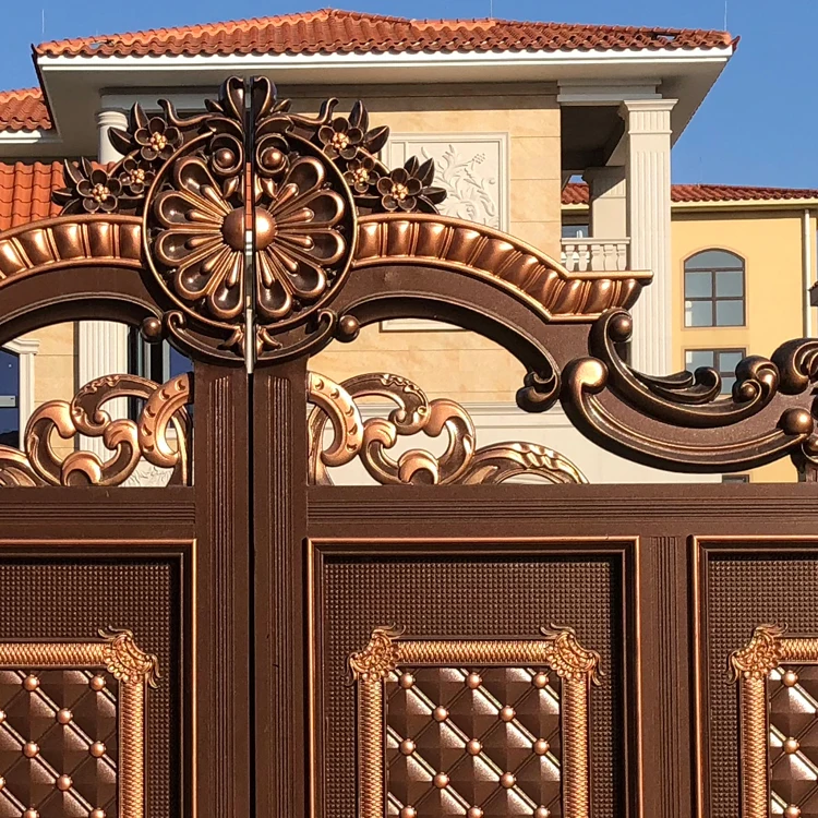 Chinese manufacturer aluminum art outdoor patio door garden villa door  aluminum   gate