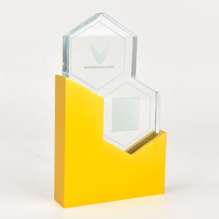 Custom Modern Crystal Base Wholesale Factory Price Crystal Metal Trophy Award