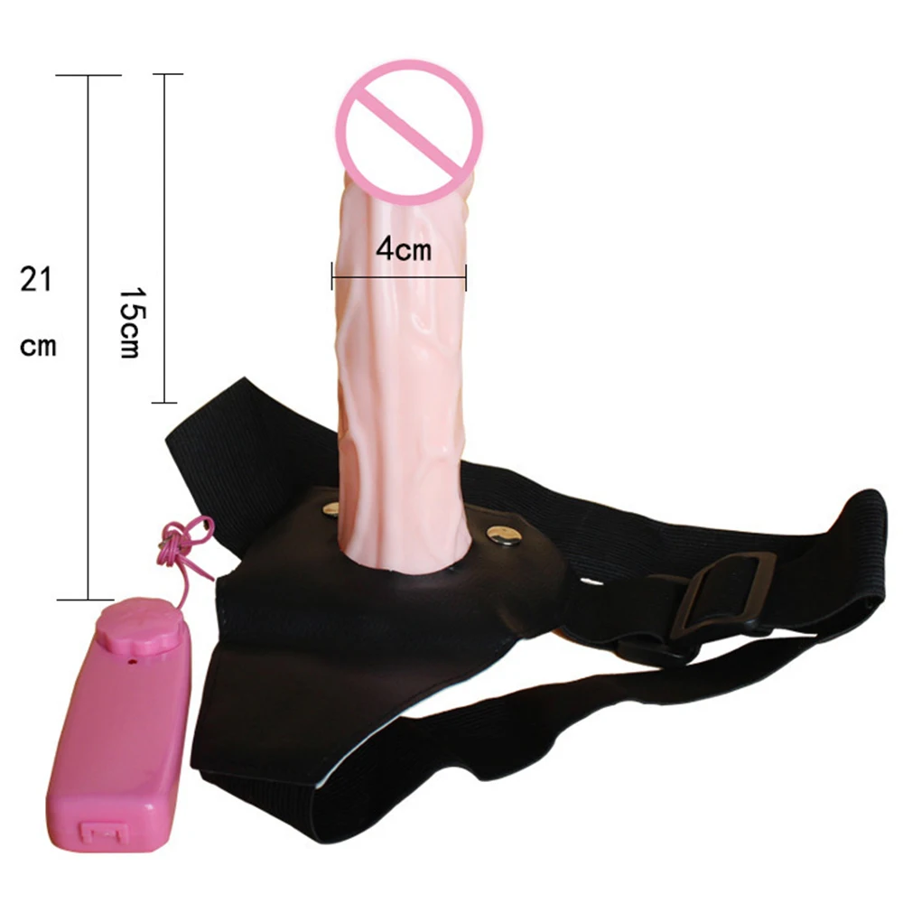  Free Shipping! Hollow Strap-On Dildo Pant Penis Sleeve Enlarger Extender Harness Men Realistic Vibrator Adult Sex