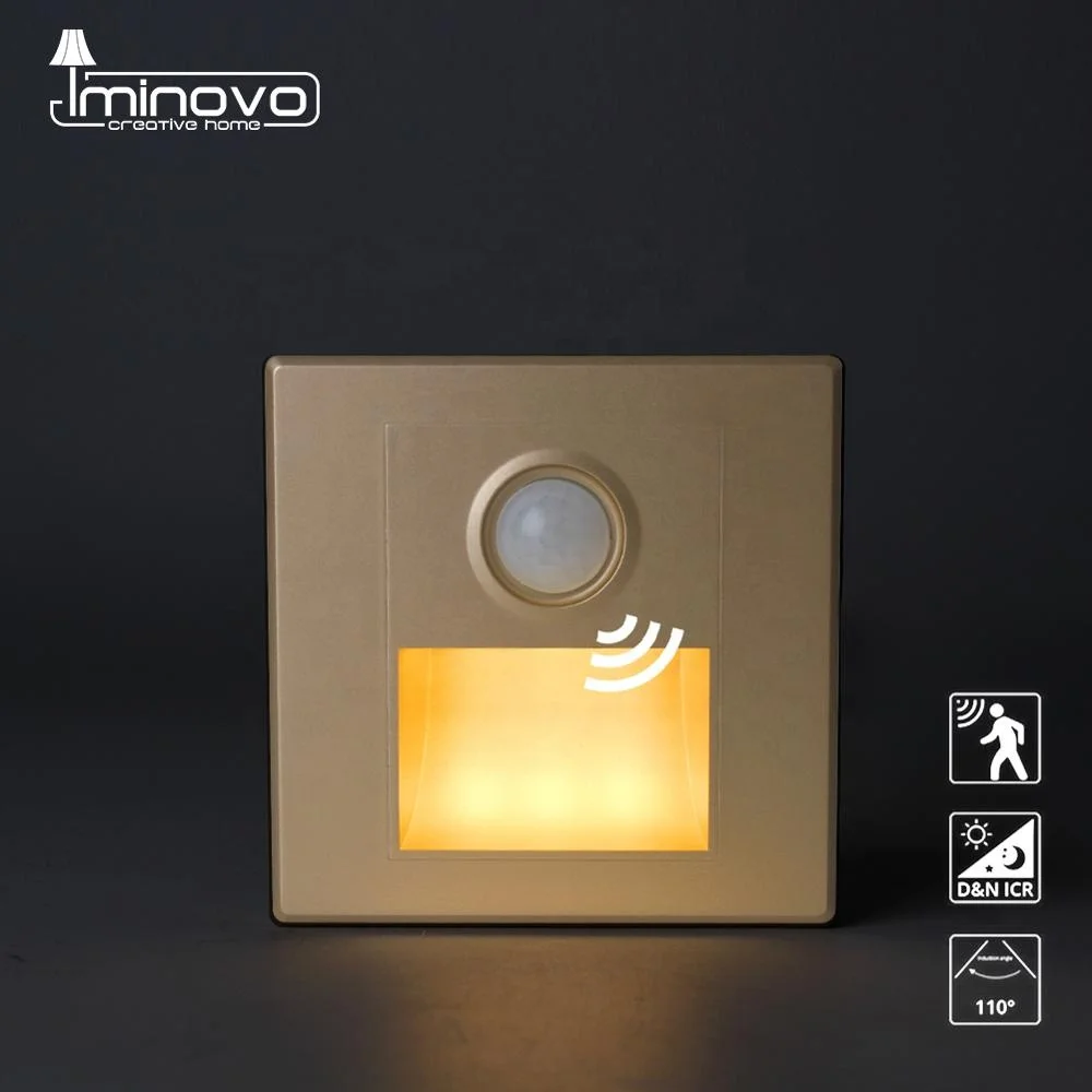 
 LED Night Light Stairs Corner Corridor Wall Lamp Home Decor Induction PIR Motion Sensor Footlight Indoor Recessed in AC 85-265V  