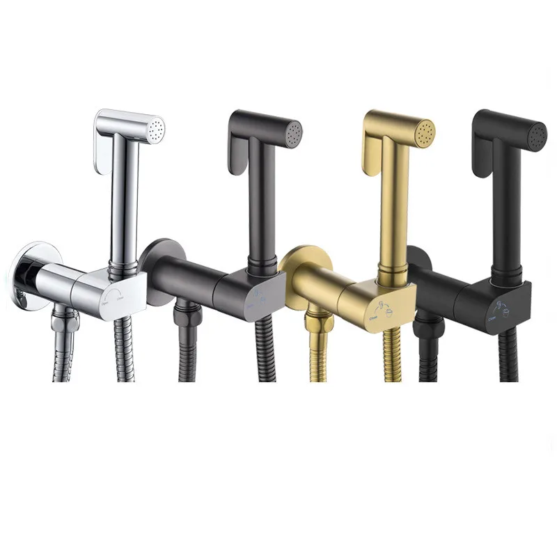 HONGDEC New Model Handheld Bidet Sprayer Brass Muslim Shower Toilet Bidet Set