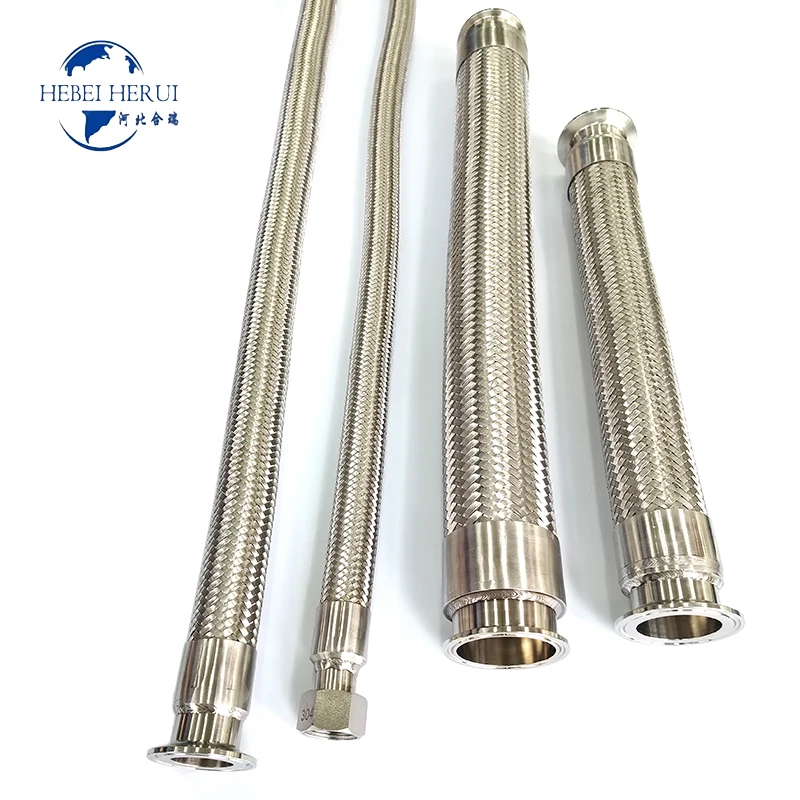 Stainless Steel Metal Hose High Pressure Flexible Exhaust Pipe Stainless Steel 304 Ss316 Flexible Braided Exhaust Pipe