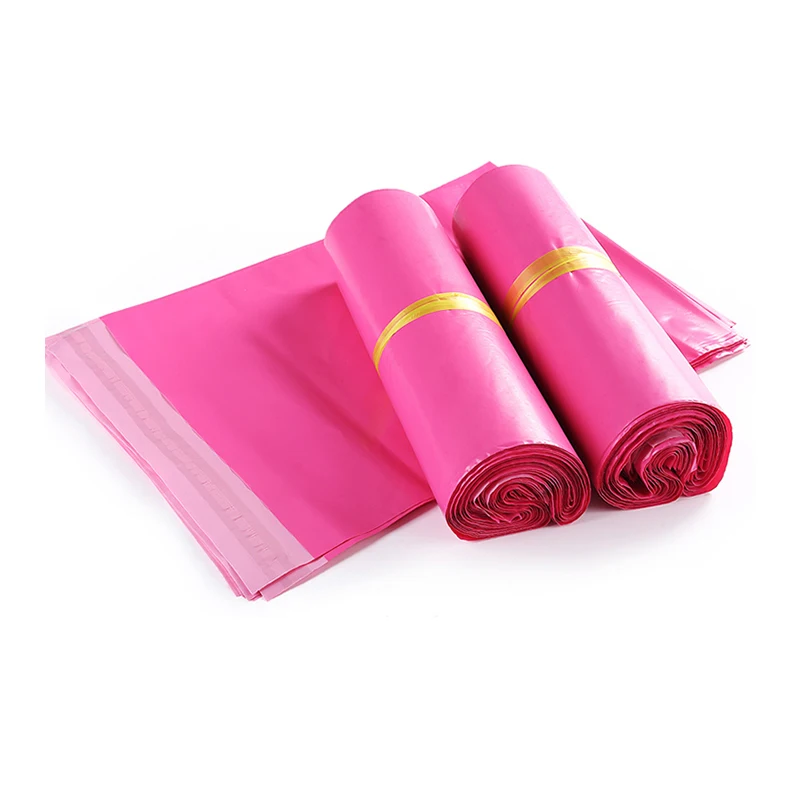 Custom eco friendly poly white pink purple mail shipping envelope poly mailers courier mailing packaging bags