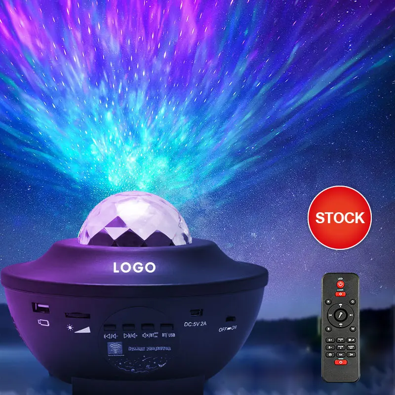Smart Music Speaker Led Ambient Night Light Music Speaker Sky Ocean Wave Nebula Cloud Galaxy Light Laser Starry Star Projector