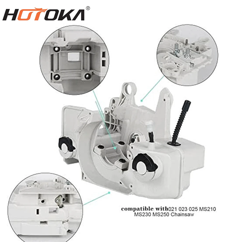 HOTOKA ms250 chainsaw crankcase assy spare parts ms 250 petrol chain saw engine crankcase for bulk wholesale