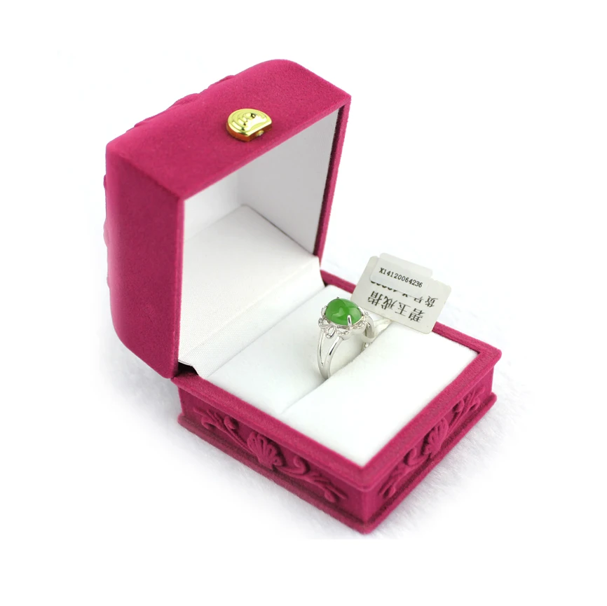 Flap design jewelry box paper with satin fabric inside wholesale