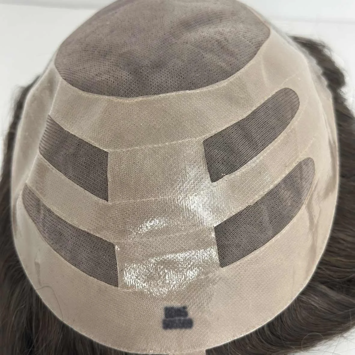 High Density 130% Knots Remy Hair New Arrival Fine Mono Top Hair Patch for Men Mono And PU with Gauze Man Wig Toupee