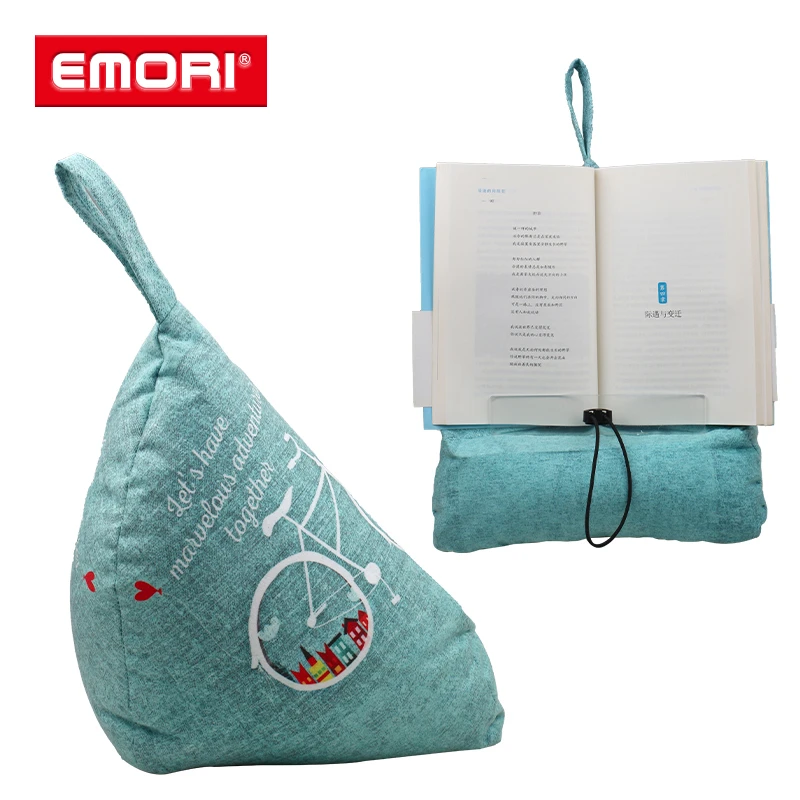  Hands Free Faux-suede Adjustable Book Stand Pillow Light Holder for iPad Magazine E-book Tablet