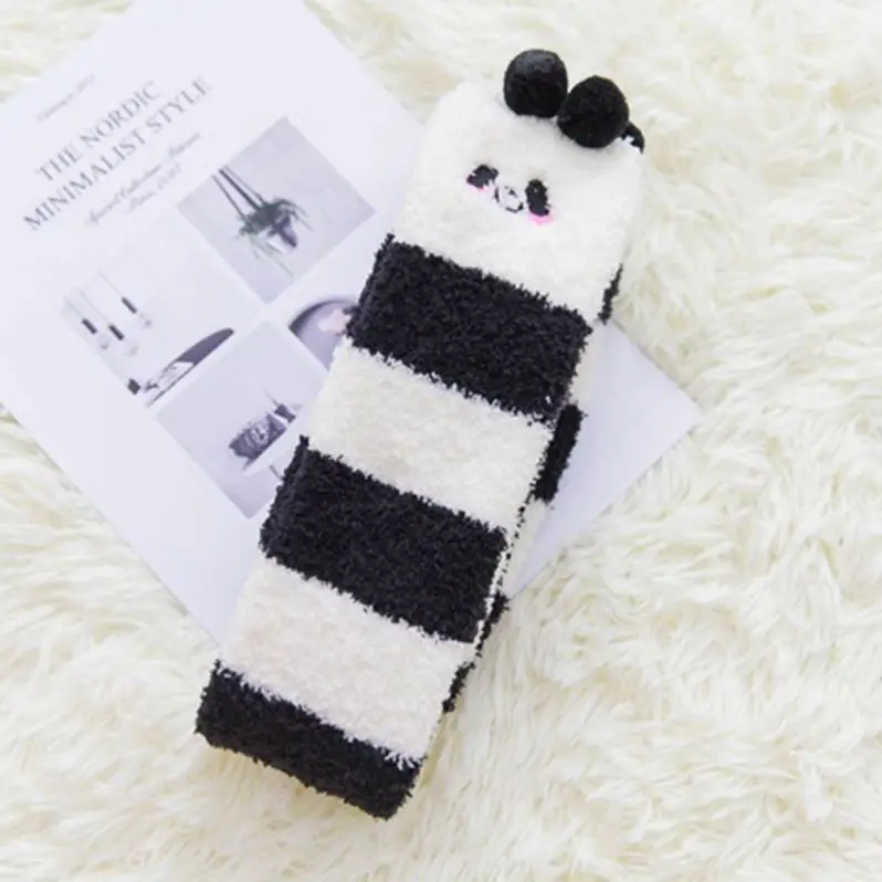 Japanese Mori Girl Animal Modeling Knee Socks Striped Cute Comfortable Thick Long Compression Winter Christmas Stockings