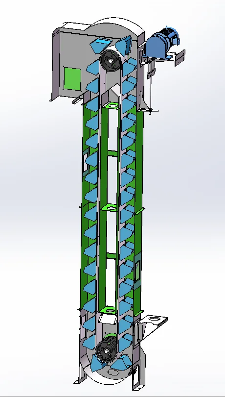 High anti-shattering effect vertical grain transport mini rice/paddy bucket elevator for grain conveying