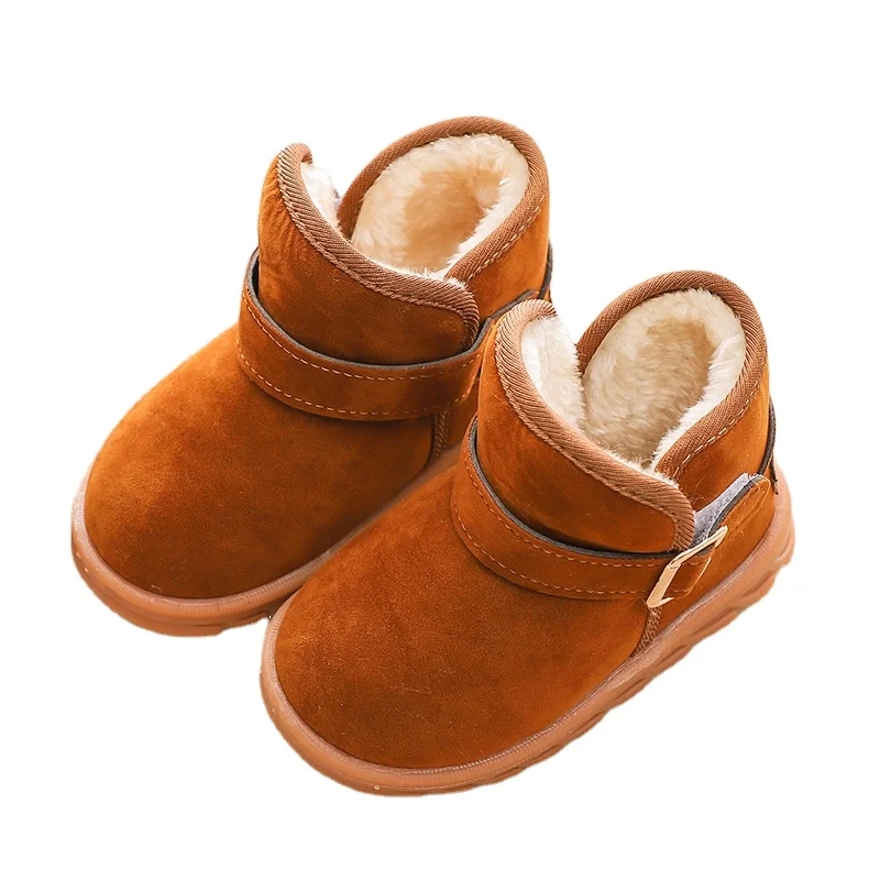 New Plush Warm Baby Toddler Boots Fashion Children Snow Boots Shoes for Boys Girls Winter Shoes 1-3 Year Old Kids Ankle Boots