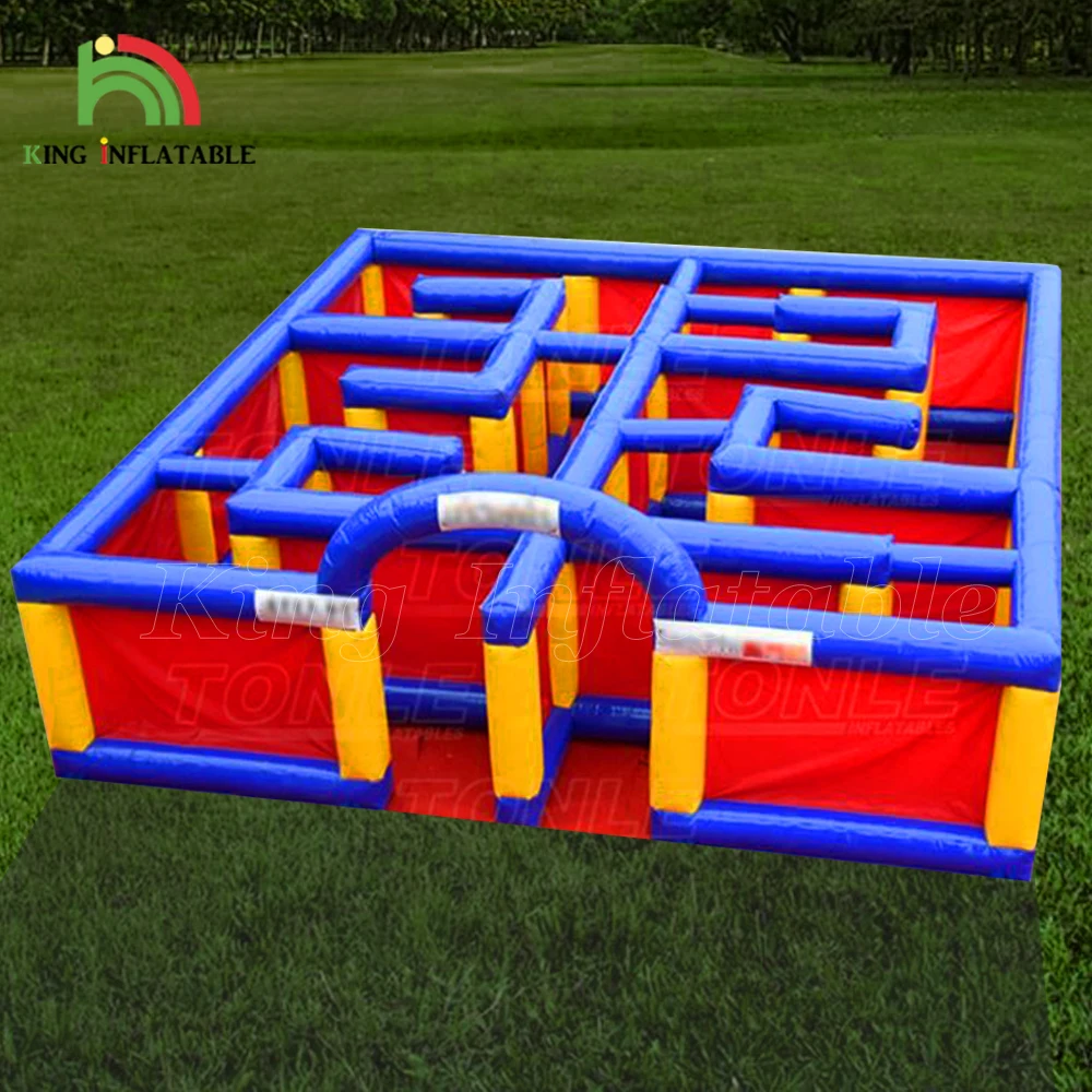 Kids Outdoor Funny Time Sport Game Commercial Inflatable Obstacle Course Maze