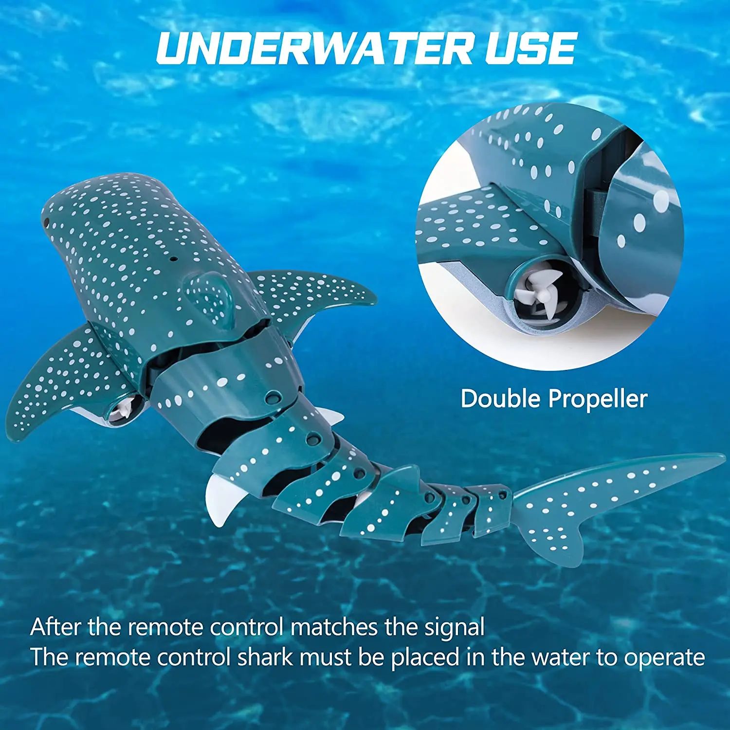 NK Toy RC Whale Shark Toys 2.4GHz Fish Boat Electric Animal Water Toy for Swimming Pool Lake Remote Control Shark Boat