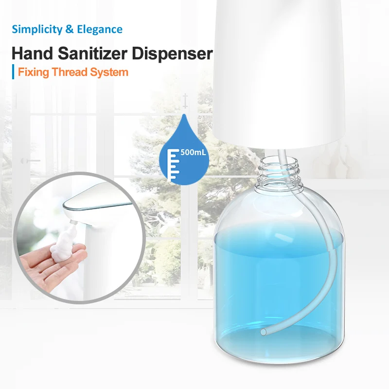 Foam Style Infrared Induction ABS Housing 500mL PET Bottle 1200mAh Automatic Soap Dispenser with Touch Button