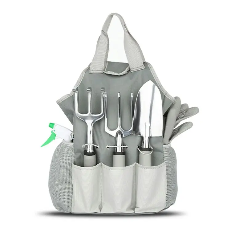 9 Pieces 2022 Aluminum Alloy Hand Shovel Trowel Rake Gift Box Garden Tool Set