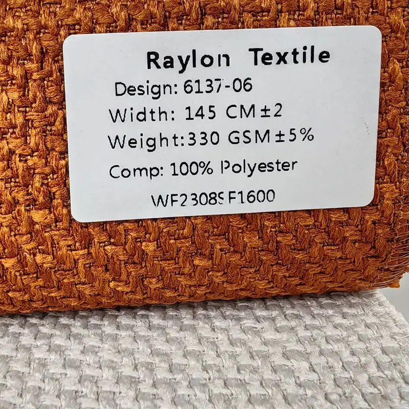 Home Upholstery South America Bedding 330gsm Pure Fake Linen Fabric For Sofa Fabric