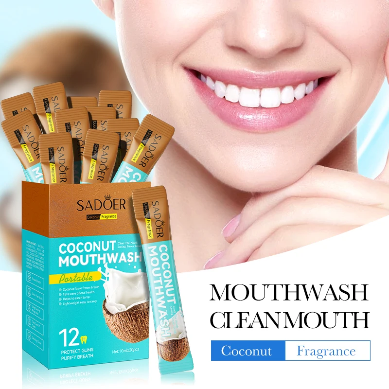 New Arrival Mint Flavored Green Tea Watermelon Mango Coconut Grape Coffee Mouthwash Freshening Breath Whitening Teeth Oral Care