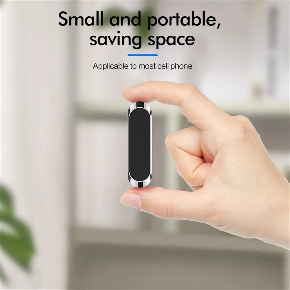 For Amazon hot sale custom Logo mini strip metal sheet key dashboard car phone holder magnetic for smart phones