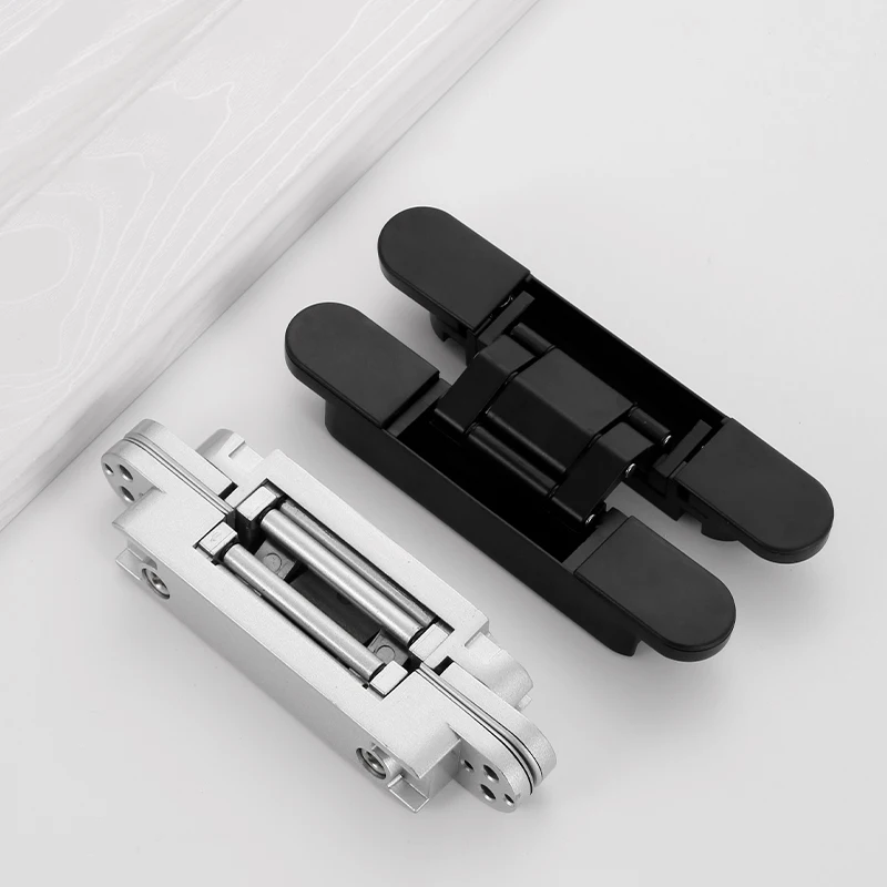 Zinc alloy Heavy Duty Bearing 80Kg Indoor 180 Degree Adjustable Invisible Concealed Hidden Wooden Door Hinges